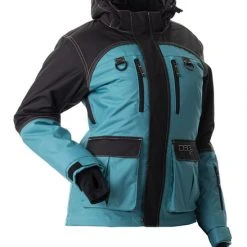 Fancy-Ladies Only! DSG Arctic Appeal 2.0 Ice Fishing Jacket - Black Realtree Wave®, Dusty Teal, Oatmeal