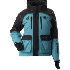 Fancy-Ladies Only! DSG Arctic Appeal 2.0 Ice Fishing Jacket - Black Realtree Wave®, Dusty Teal, Oatmeal