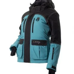 Fancy-Ladies Only! DSG Arctic Appeal 2.0 Ice Fishing Jacket - Black Realtree Wave®, Dusty Teal, Oatmeal