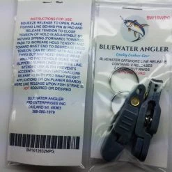 Ice Strong Outdoors Blue Water Angler 2 Pack Blue/Gray Color Release (Pin In Pad) - Planer Board/Snap Weight Line Release BlueWater Releases