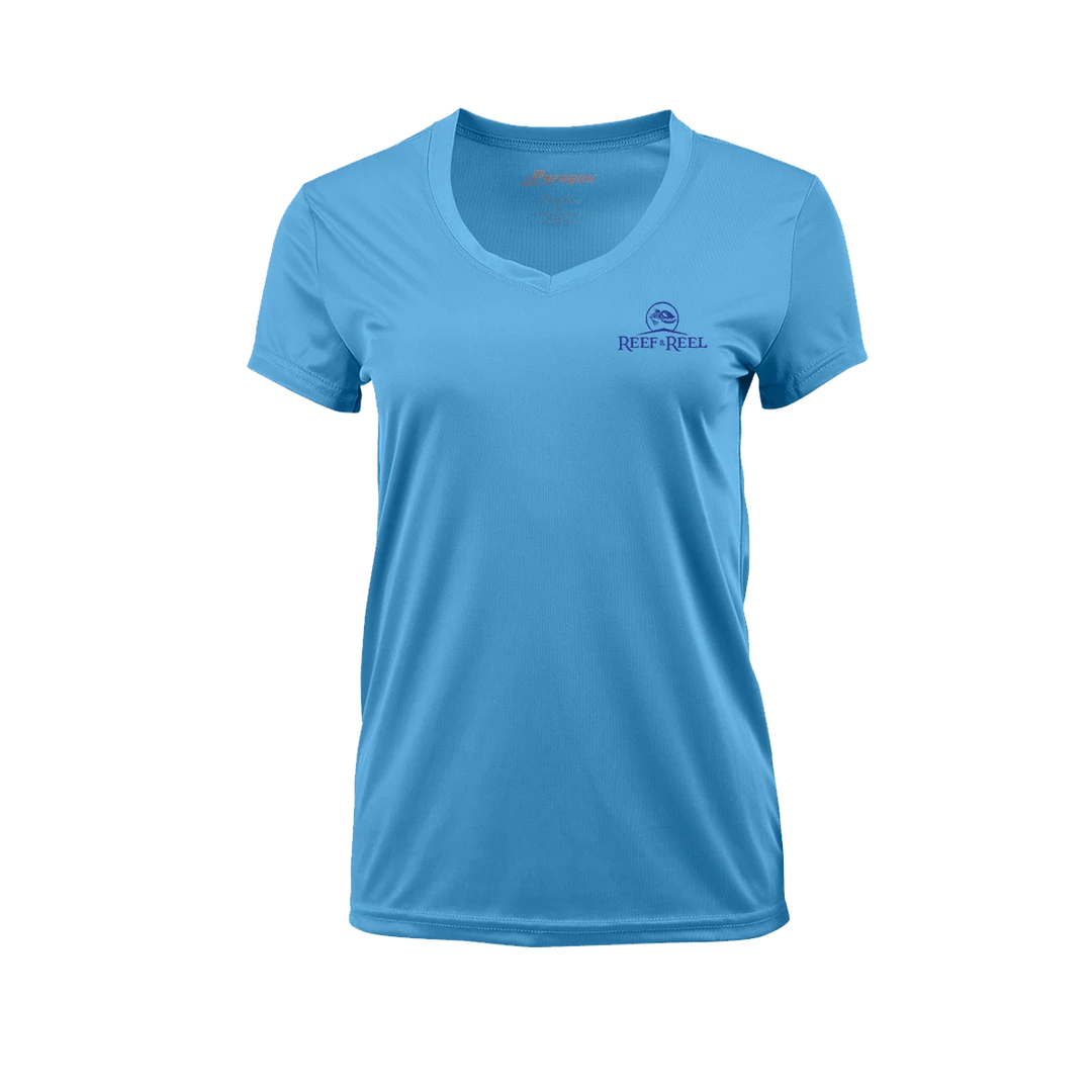 Reef & Reel Women's Classic V-Neck Performance SS Shirt 4 Reef & Reel Women's Classic V-Neck Performance SS Shirt