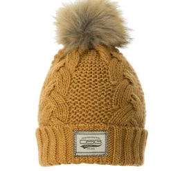 Fancy-Ladies Only! DSG Chunky Knit Pom Beanie - Tan, Navy Or Warm Grey