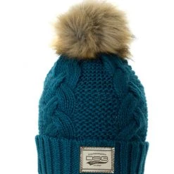 Fancy-Ladies Only! DSG Chunky Knit Pom Beanie - Tan, Navy Or Warm Grey