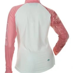 DSG Realtree Fishing® Camo 1/4 Zip Shirt - UPF 50 - Salmon Or Aqua Fancy-Ladies Only!