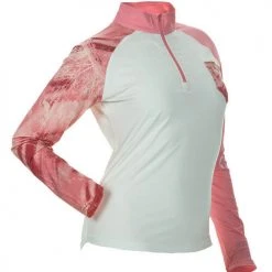 DSG Realtree Fishing® Camo 1/4 Zip Shirt - UPF 50 - Salmon Or Aqua Fancy-Ladies Only!