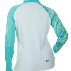 DSG Realtree Fishing® Camo 1/4 Zip Shirt - UPF 50 - Salmon Or Aqua Fancy-Ladies Only!