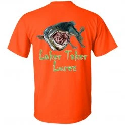 CustomCat Men's Ice Strong Original Logo Front/Laker Taker Back Regular Size Ultra Cotton T-Shirt (11 Color Choices) Laker Taker Lures & Swag