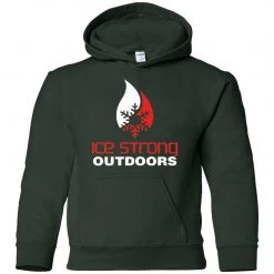 CustomCat Youth Pullover Hoodie Red & White Logo (LOTS Of Color Choices) Kid's Ice Strong Apparel