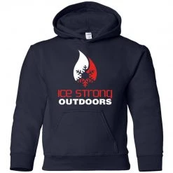 CustomCat Youth Pullover Hoodie Red & White Logo (LOTS Of Color Choices) Kid's Ice Strong Apparel