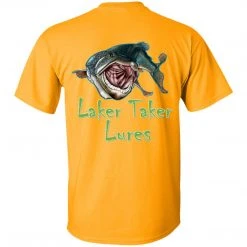 CustomCat Men's Ice Strong Original Logo Front/Laker Taker Back Regular Size Ultra Cotton T-Shirt (11 Color Choices) Laker Taker Lures & Swag