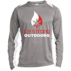 CustomCat Men's Long Sleeve Laker Taker Color Block Shirt - Red/White Logo