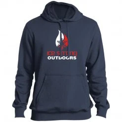 CustomCat Men's TALL Pullover Hooded Sweatshirt Red & White Logo (Black, Forest Green, Graphite, Navy, Royal) Men's Ice Strong Apparel