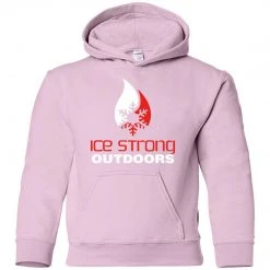 CustomCat Youth Pullover Hoodie Red & White Logo (LOTS Of Color Choices) Kid's Ice Strong Apparel