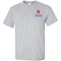 CustomCat Men's Ice Strong Patriotic Chest/Laker Taker Back TALL Ultra Cotton T-Shirt (4 Color Choices) Laker Taker Lures & Swag