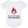 CustomCat Ice Strong Baby Onesie 24 Month Patriotic Logo Infant Ice Strong Apparel