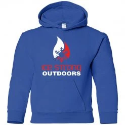 CustomCat Youth Pullover Hoodie Red & White Logo (LOTS Of Color Choices) Kid's Ice Strong Apparel
