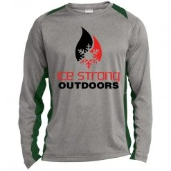 CustomCat Men's Long Sleeve Laker Taker Color Block Shirt - Red/Black Logo Laker Taker Lures & Swag