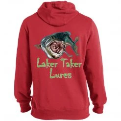 CustomCat Laker Taker Lures & Swag Men's Laker Taker Lures/Patriotic Logo TALL Size Hoodie (8 Color Choices)