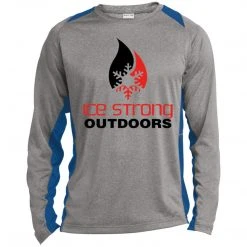 CustomCat Men's Long Sleeve Laker Taker Color Block Shirt - Red/Black Logo Laker Taker Lures & Swag