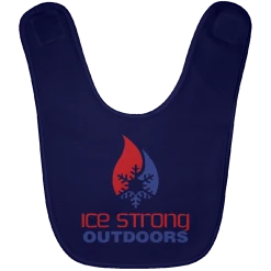 CustomCat Ice Strong Baby Bib Patriotic Logo (LOTS Of Bib Color Choices)