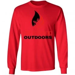 CustomCat Men's Long Sleeve Laker Taker Tee - Red/Black Logo Laker Taker Lures & Swag 36 CustomCat Men's Long Sleeve Laker Taker Tee - Red/Black Logo Laker Taker Lures & Swag