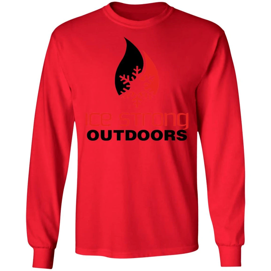 CustomCat Men's Long Sleeve Laker Taker Tee - Red/Black Logo Laker Taker Lures & Swag 17 CustomCat Men's Long Sleeve Laker Taker Tee - Red/Black Logo Laker Taker Lures & Swag