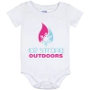 CustomCat Ice Strong Baby Onesie 12 Month Cool Blue & Magenta Logo Infant Ice Strong Apparel
