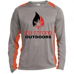 CustomCat Men's Long Sleeve Laker Taker Color Block Shirt - Red/Black Logo Laker Taker Lures & Swag