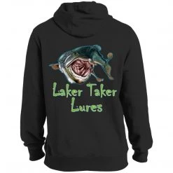 CustomCat Laker Taker Lures & Swag Men's Laker Taker Lures/Patriotic Logo TALL Size Hoodie (8 Color Choices)