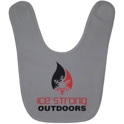CustomCat Ice Strong Baby Bib Original Logo (LOTS Of Bib Color Choices) Infant Ice Strong Apparel