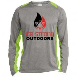 CustomCat Men's Long Sleeve Laker Taker Color Block Shirt - Red/Black Logo Laker Taker Lures & Swag