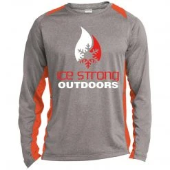 CustomCat Men's Long Sleeve Laker Taker Color Block Shirt - Red/White Logo