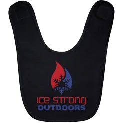 CustomCat Ice Strong Baby Bib Patriotic Logo (LOTS Of Bib Color Choices)