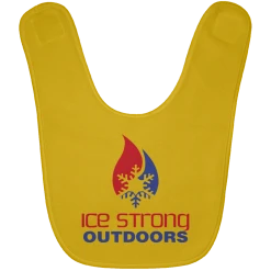 CustomCat Ice Strong Baby Bib Patriotic Logo (LOTS Of Bib Color Choices)