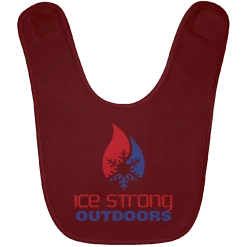 CustomCat Ice Strong Baby Bib Patriotic Logo (LOTS Of Bib Color Choices)