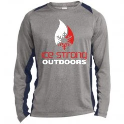 CustomCat Men's Long Sleeve Laker Taker Color Block Shirt - Red/White Logo