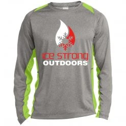 CustomCat Men's Long Sleeve Laker Taker Color Block Shirt - Red/White Logo