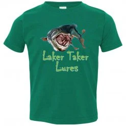 CustomCat Toddler Laker Taker Lures Jersey SS T-Shirt (10 Color Choices) Laker Taker Lures & Swag