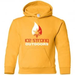CustomCat Youth Pullover Hoodie Red & White Logo (LOTS Of Color Choices) Kid's Ice Strong Apparel