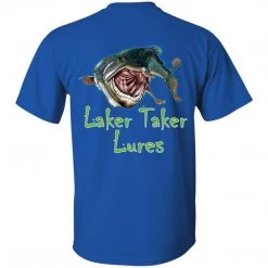 CustomCat Men's Ice Strong Original Logo Front/Laker Taker Back Regular Size Ultra Cotton T-Shirt (11 Color Choices) Laker Taker Lures & Swag