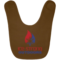 CustomCat Ice Strong Baby Bib Patriotic Logo (LOTS Of Bib Color Choices)