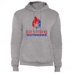 CustomCat Men's Regular Pullover Hooded Sweatshirt Patriotic Logo (Athletic Heather, Charcoal, Black, Navy, Royal, Olive) Men's Ice Strong Apparel