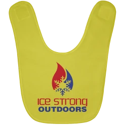 CustomCat Ice Strong Baby Bib Patriotic Logo (LOTS Of Bib Color Choices)