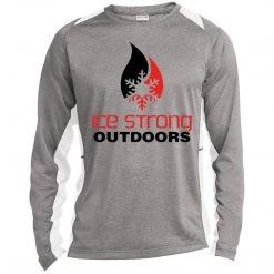 CustomCat Men's Long Sleeve Laker Taker Color Block Shirt - Red/Black Logo Laker Taker Lures & Swag