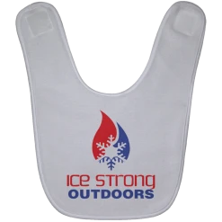 CustomCat Ice Strong Baby Bib Patriotic Logo (LOTS Of Bib Color Choices)