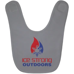 CustomCat Ice Strong Baby Bib Patriotic Logo (LOTS Of Bib Color Choices)