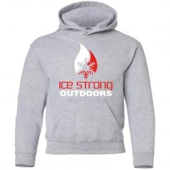 CustomCat Youth Pullover Hoodie Red & White Logo (LOTS Of Color Choices) Kid's Ice Strong Apparel