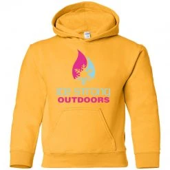 CustomCat Youth Pullover Hoodie Blue & Pink Logo (LOTS Of Color Choices) Kid's Ice Strong Apparel