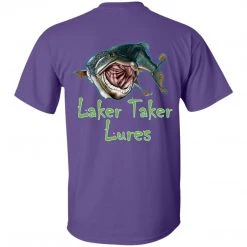 CustomCat Men's Ice Strong Original Logo Front/Laker Taker Back Regular Size Ultra Cotton T-Shirt (11 Color Choices) Laker Taker Lures & Swag