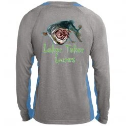 CustomCat Men's Long Sleeve Laker Taker Color Block Shirt - Red/White Logo